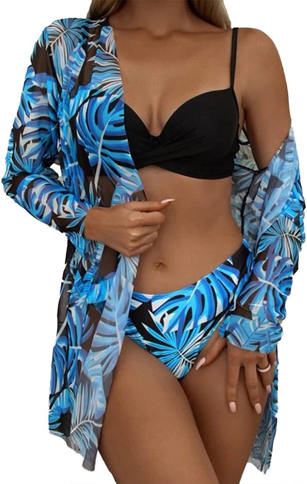 QTIYE Bügel-Bikini, Strandmode Push Damen (Sexy Swimsuit Set, Badeanzüge, Bademode, Damen Badeanzug, Damen Sport S-XL) Up Damen Bikini