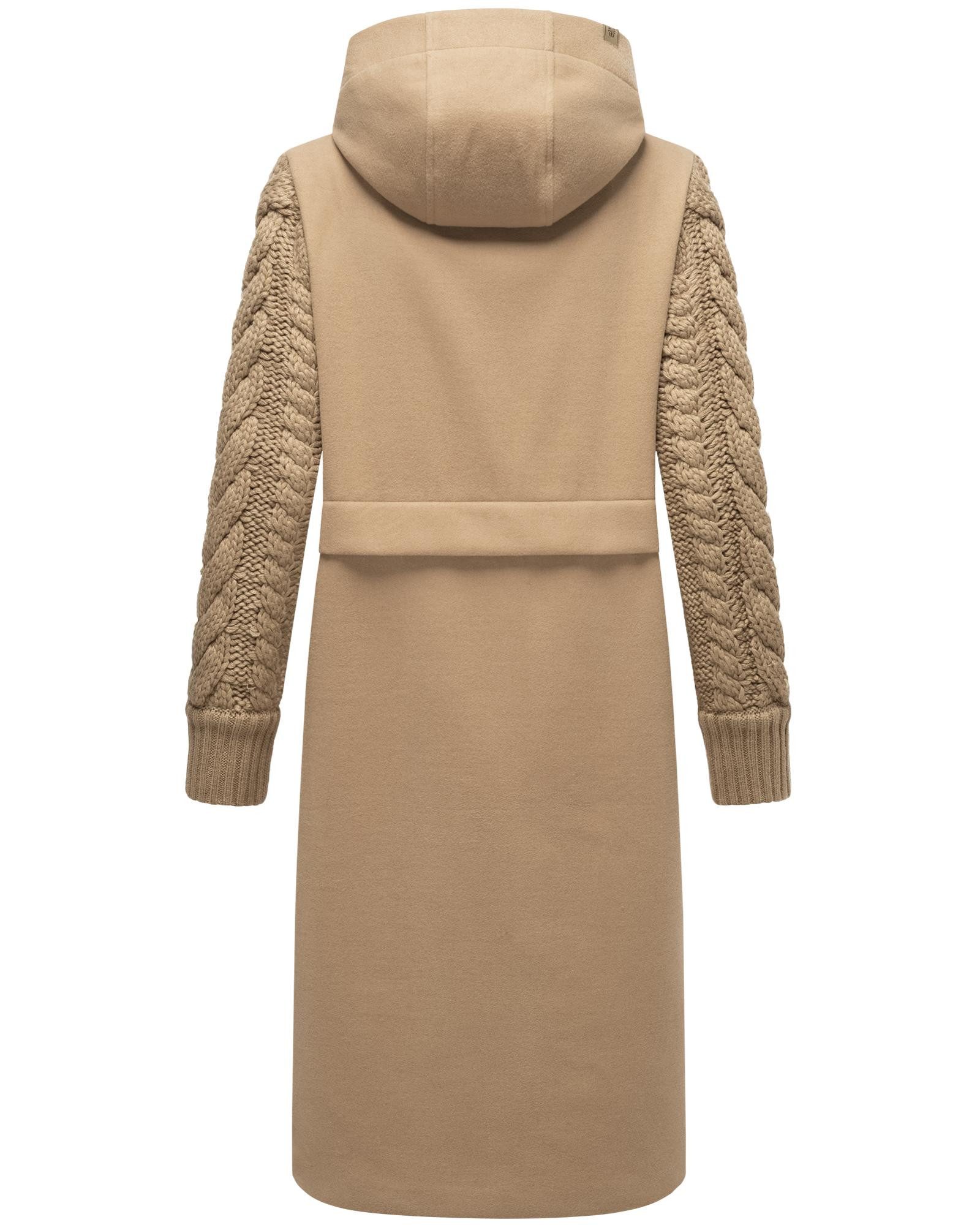 Navahoo Kurzmantel Knit Babe 14 Weicher Übergangsmantel mit gestrickten Ärmeln