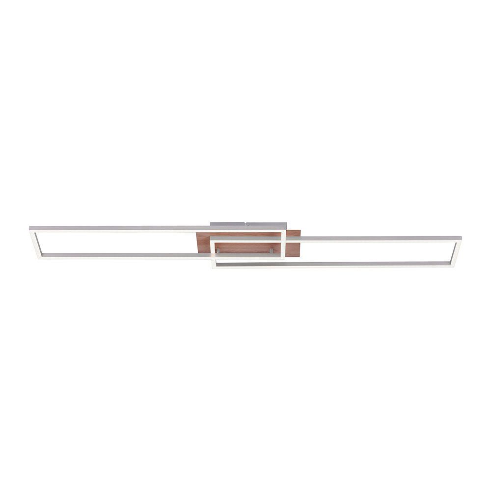 JUST LIGHT LED Deckenleuchte, LED-Leuchtmittel fest verbaut, Kaltweiß, Warmweiß, Neutralweiß, Tageslichtweiß, Farbwechsel, Luxus LED Decken Lampe Ess Zimmer Tages-Licht Leuchte silber