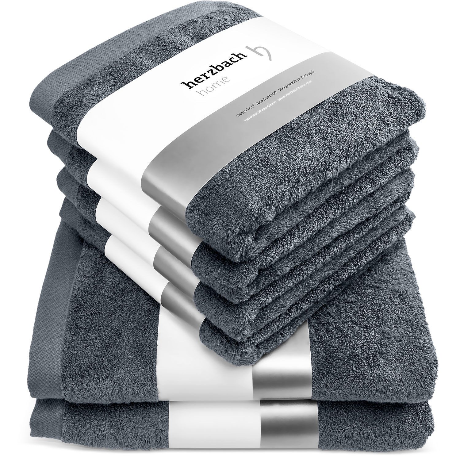 Herzbach Home Handtuch Set Pura, (6-St), 6er Set, 550g/m², Premium-Qualität günstig online kaufen