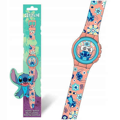 Sarcia.eu Digitaluhr Stitch Disney lachsfarbene Uhr für Mädchen, Digitaluhr