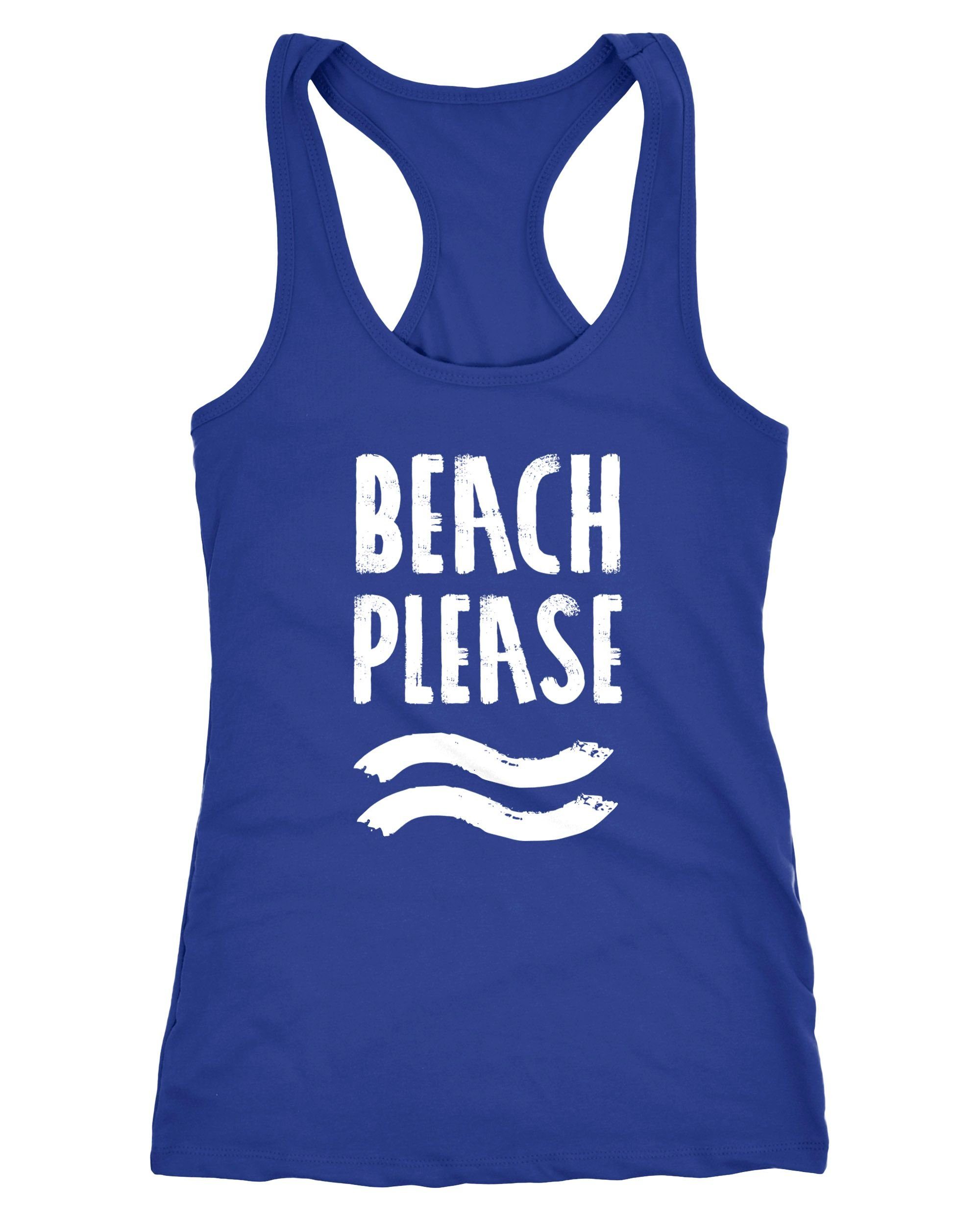 Tanktop Damen Tank-Top Beach please Racerback Neverless®