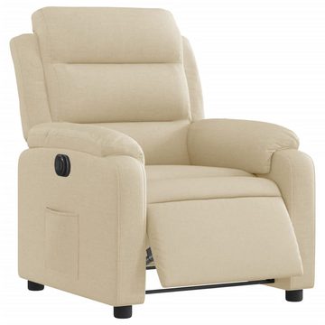 vidaXL Sessel Relaxsessel Elektrisch Creme Stoff (1-St)