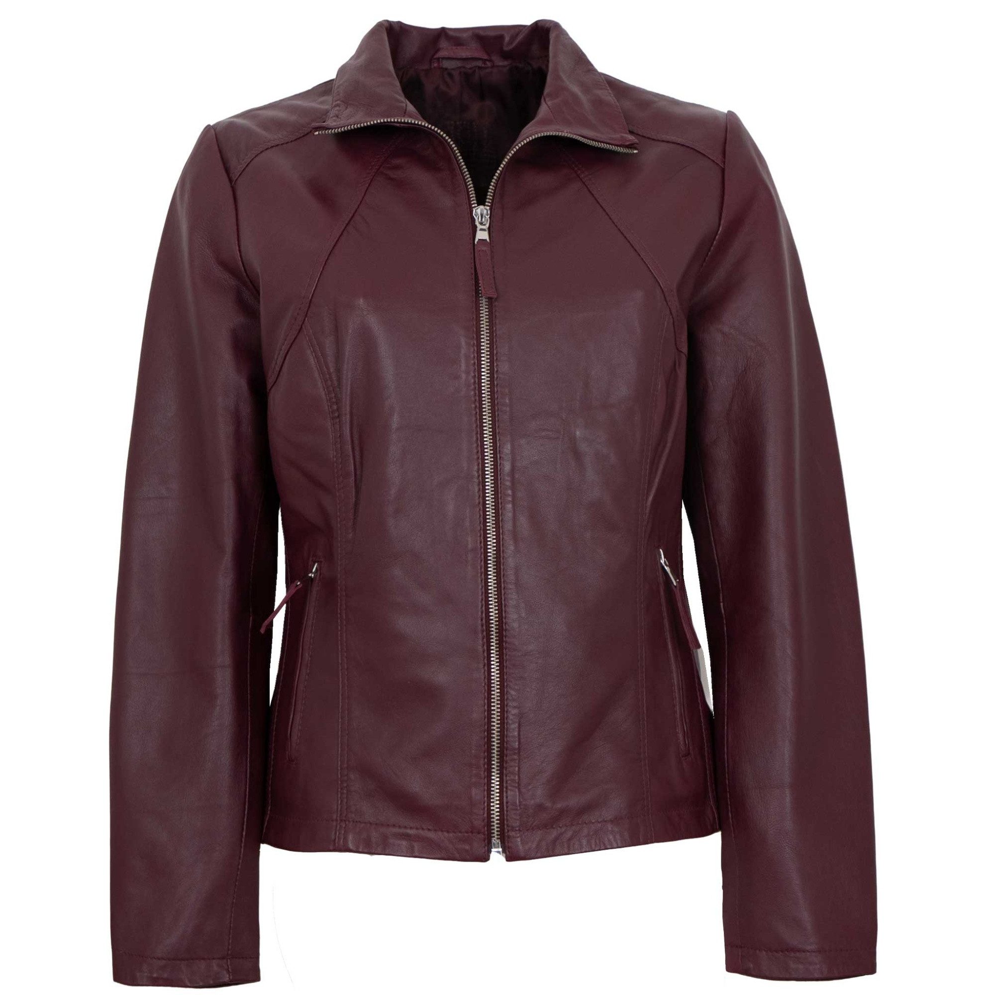 Maddox Lederjacke Diana MADDOX - Damen Lederjacke Lammnappa bordo günstig online kaufen
