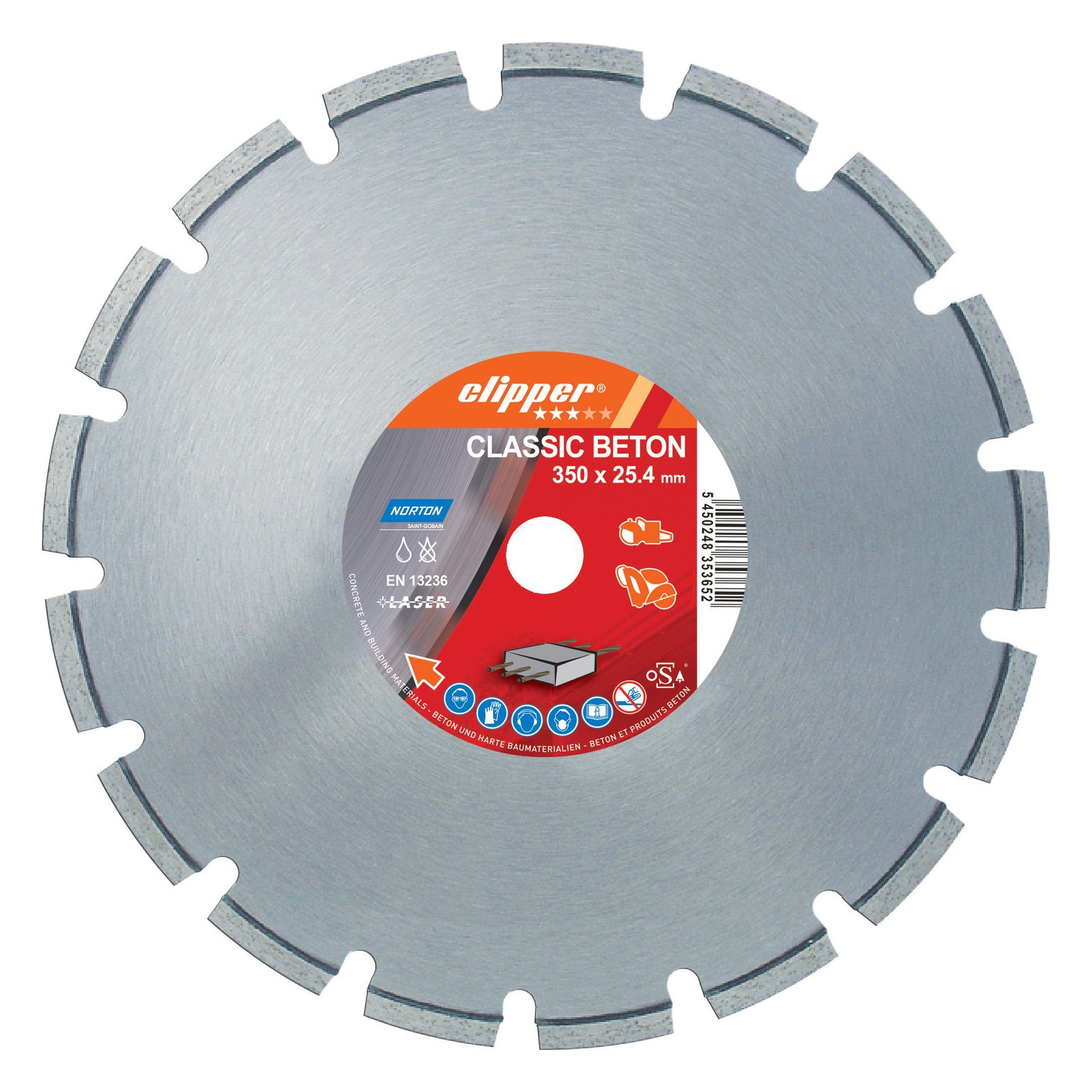 NORTON CLIPPER Trennscheibe, Ø 300 mm, Diamanttrennscheibe CLA Beton 28100 300 x 20 mm