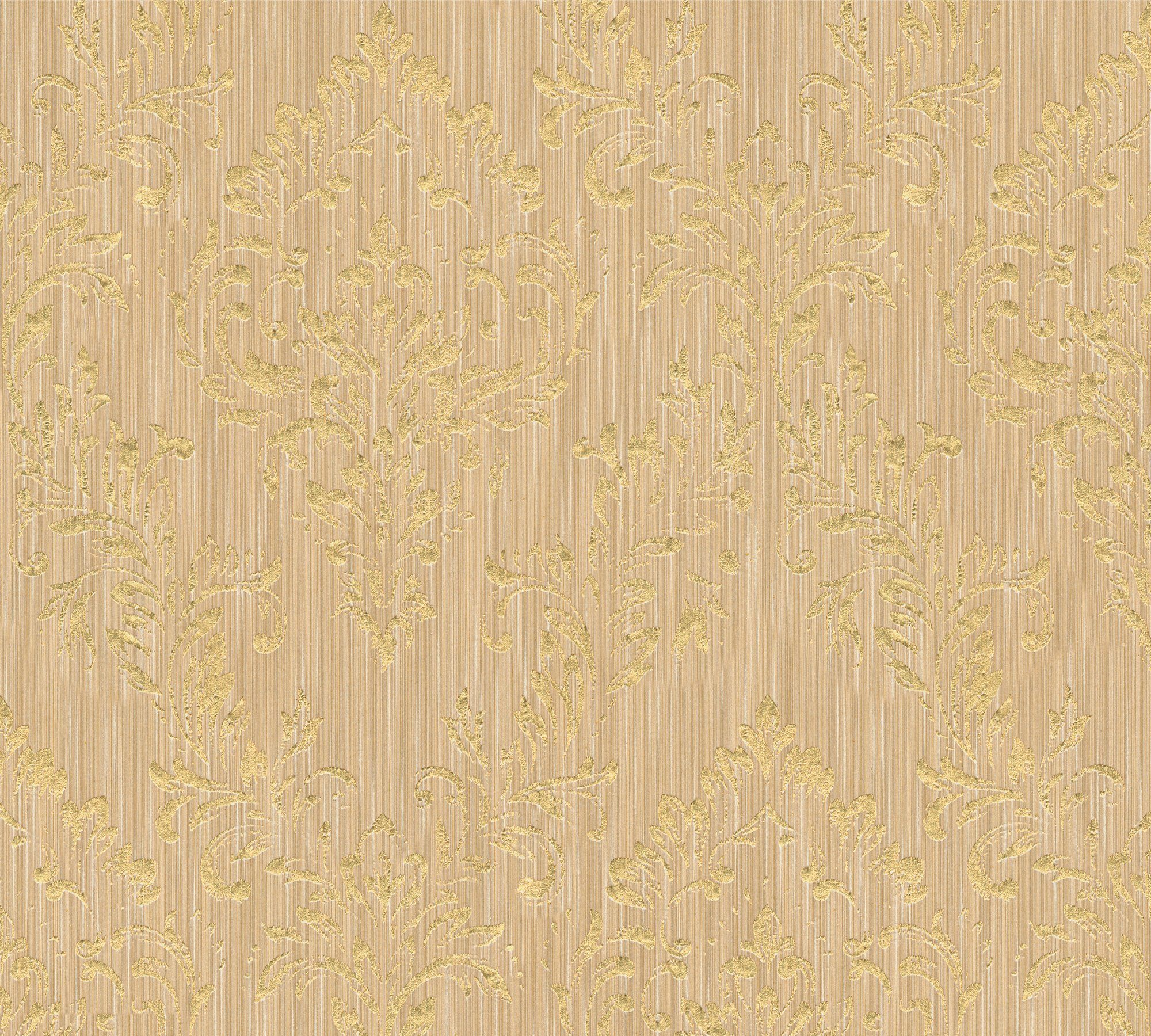 Architects Paper Textiltapete Metallic Silk, leicht strukturiert, Barock, glänzend, matt, Ornament Tapete Barock Tapeten Wohnzimmer Schlafzimmer Küche Flur Büro