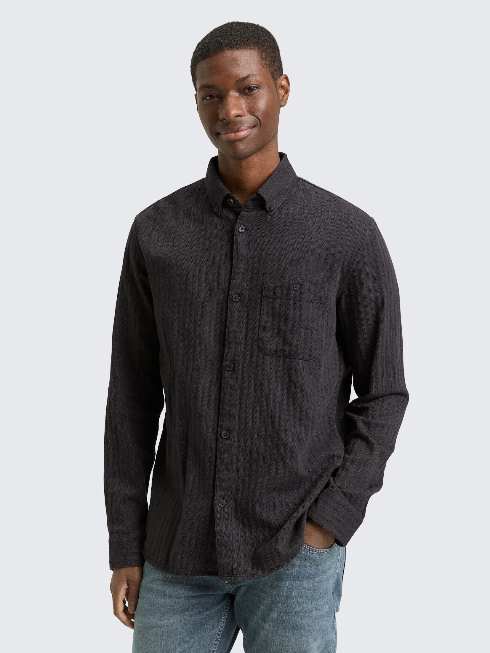 TOM TAILOR Denim Langarmhemd Basic Fit günstig online kaufen