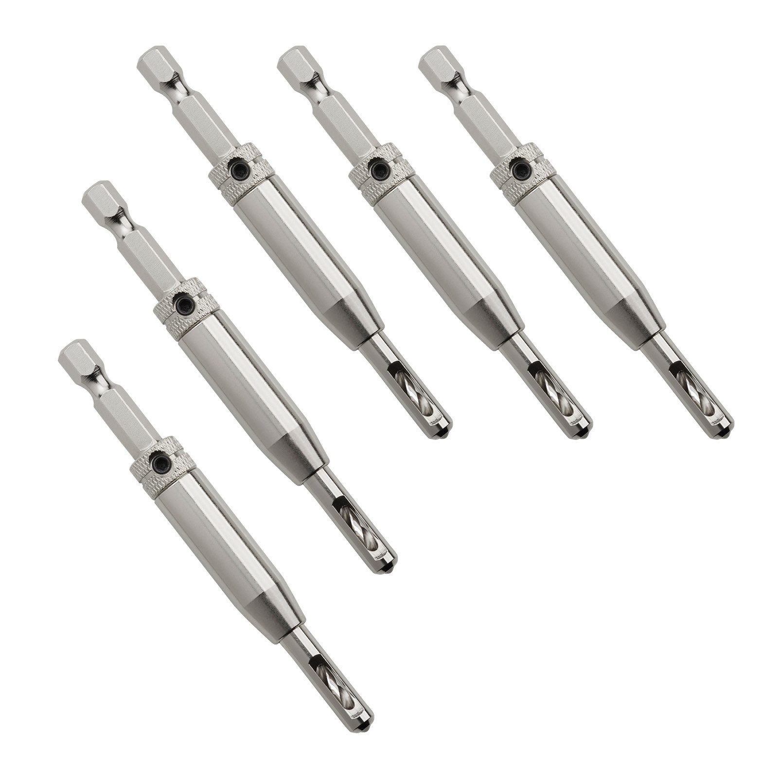 Zentrierbohrer Ø 2,7mm HSS4241 Stahl mit Sechskantschaft mit gefederter Führungshülse