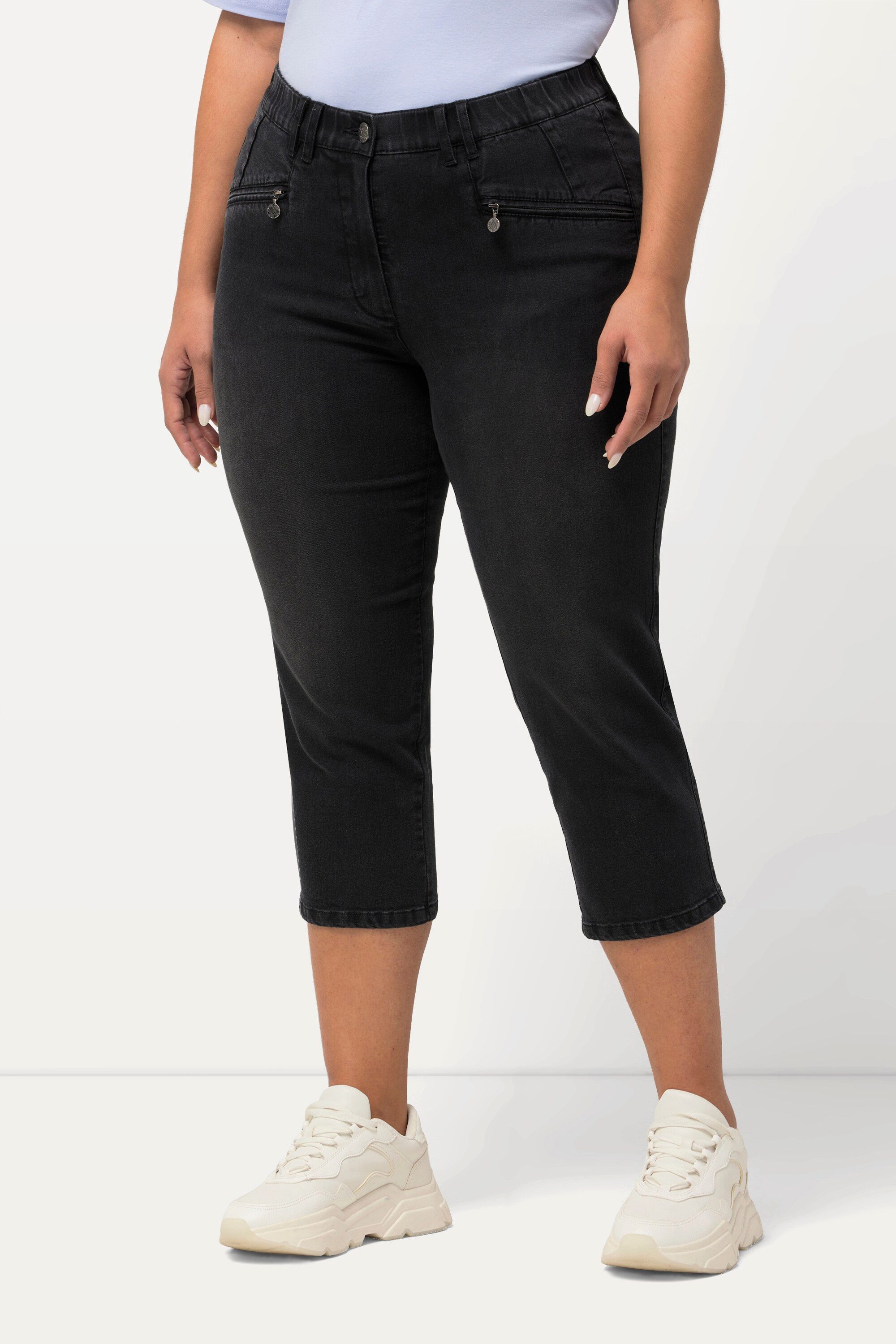 Ulla Popken 7/8-Hose 7/8-Jeans Mony Elastikbund Reißverschlusstaschen günstig online kaufen