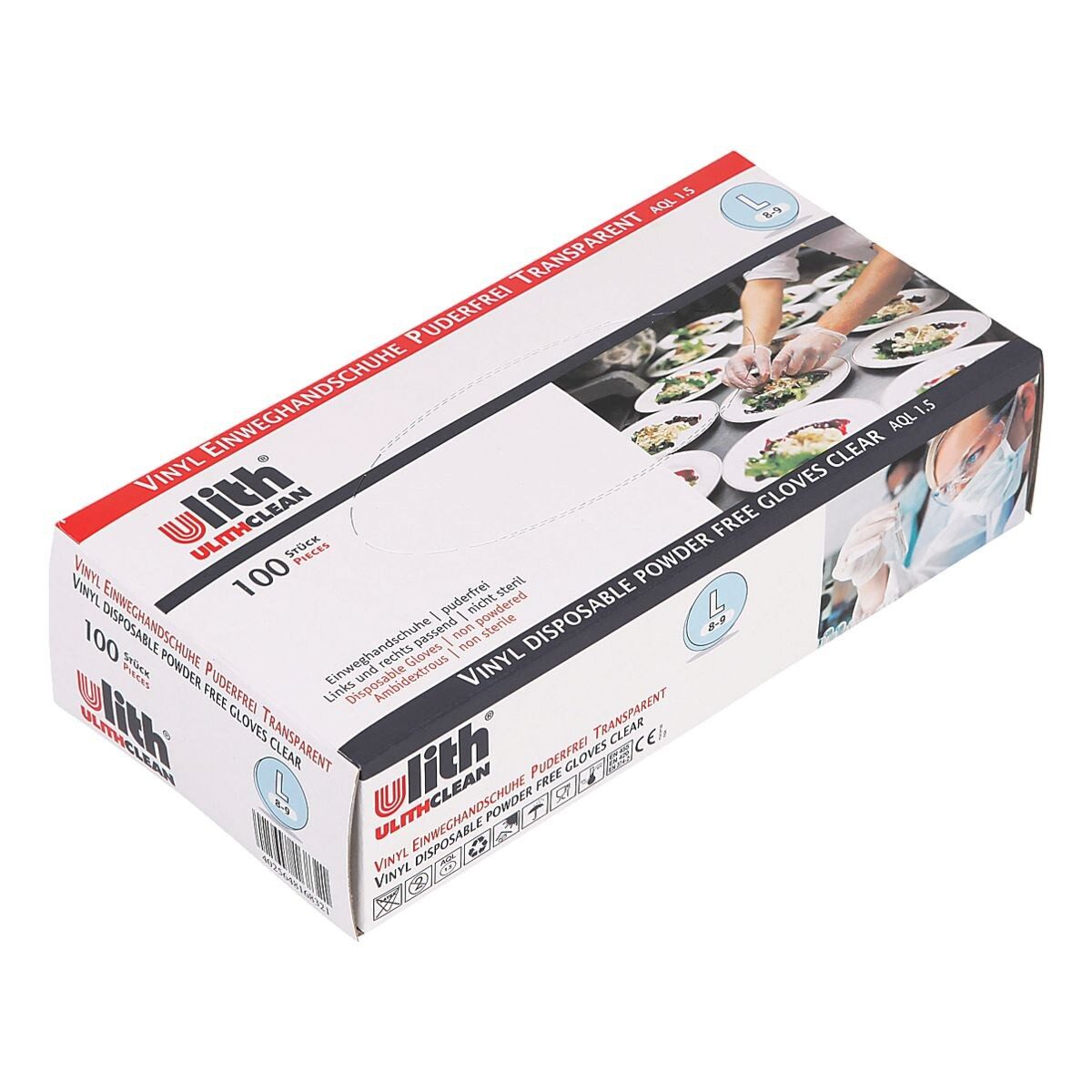 Ulith Einweghandschuhe (100-St) re/li passend, Vinyl, natur / puderfrei, 10 günstig online kaufen