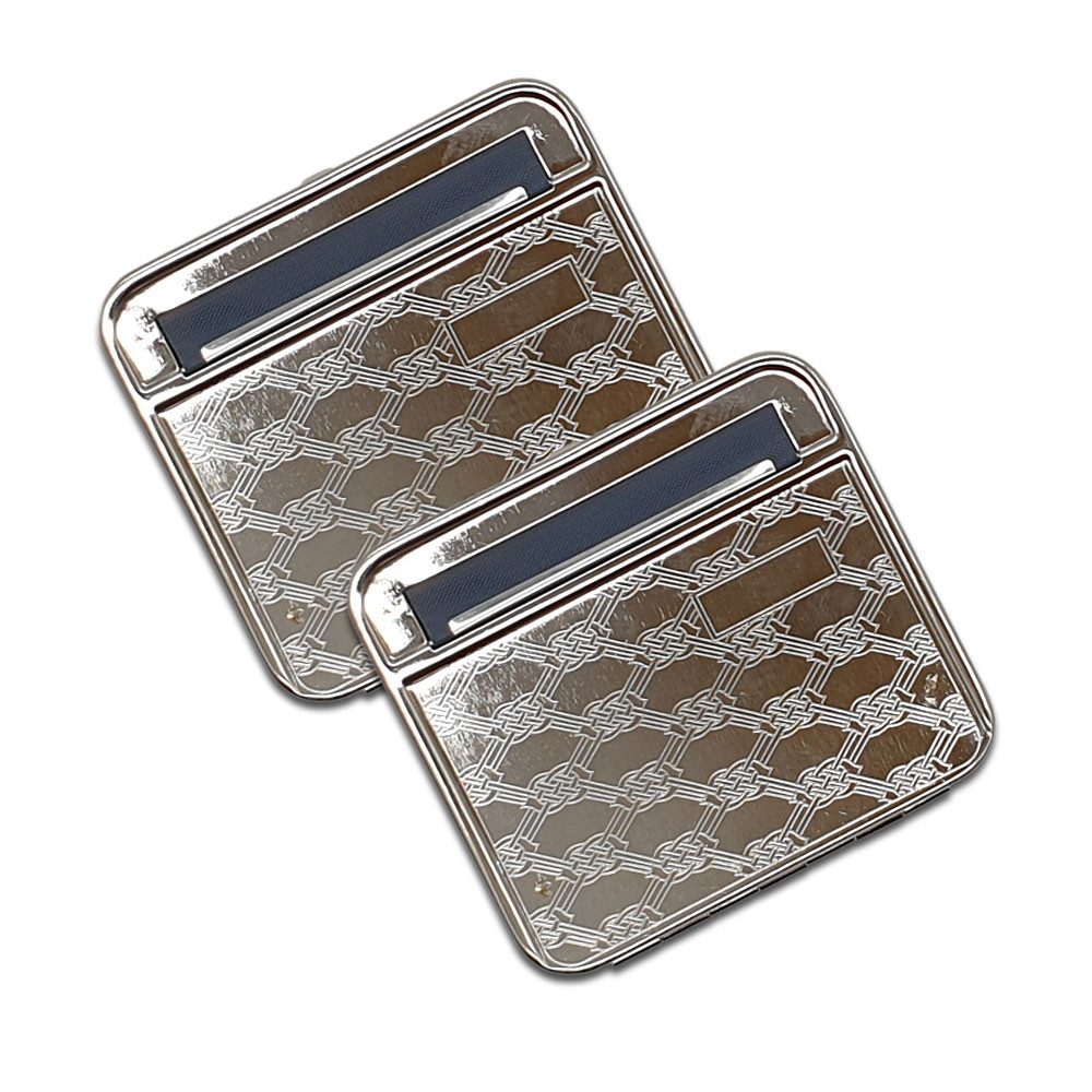 Coumo Tischdrehmaschine 2er Set Rollmaschine, Premium Metall Rollbox Fertiger Wickler