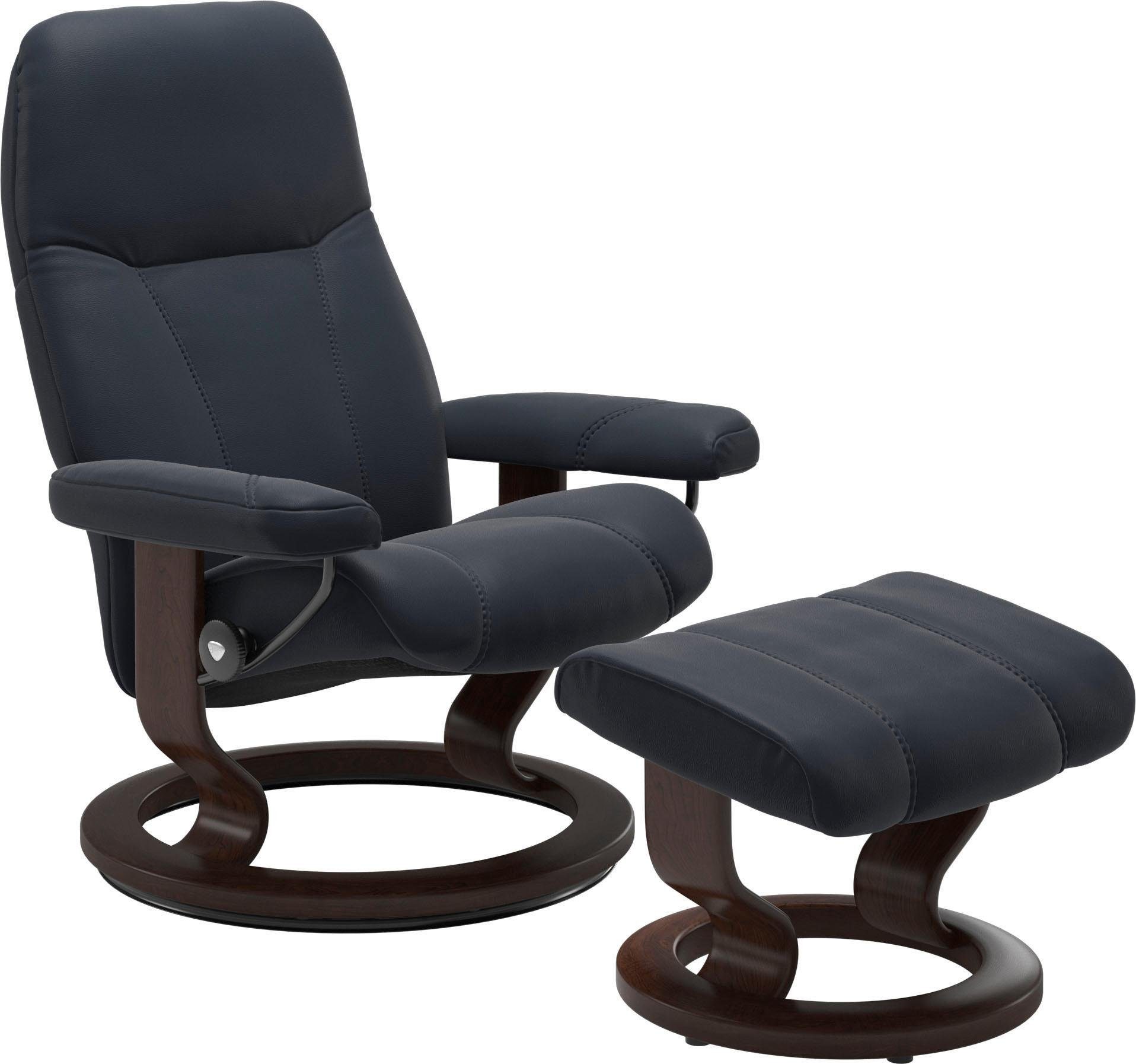 Stressless® Relaxsessel Consul (Set, Relaxsessel mit Hocker), mit Hocker, mit Classic Base, Größe M, Gestell Braun