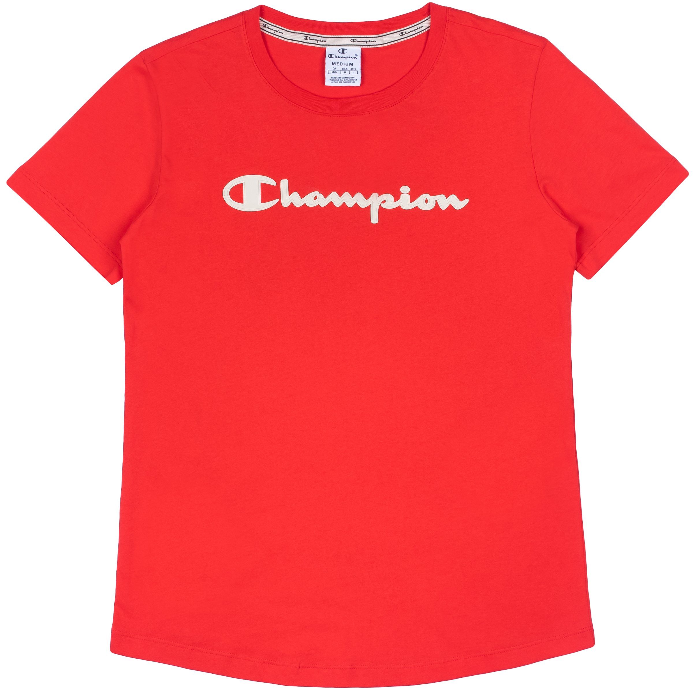 Champion T-Shirt Champion Damen T-Shirt Crewneck 112019 Adult rot (por)