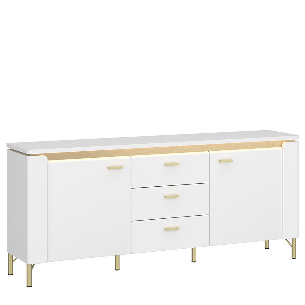 Lomadox Wohnzimmer-Set LUKA-129, (Mega-Spar-Set, 3-St., Lowboard Wandregal günstig online kaufen