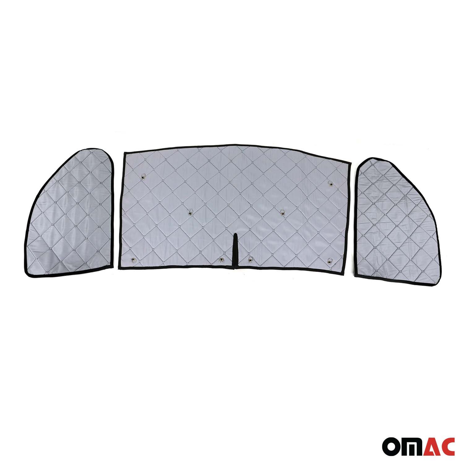 OMAC Magnetic Car Windscreen Thermal Sunshade for VW Transporter T5 2003-2015, 40 x 20 cm, (3-Pack)