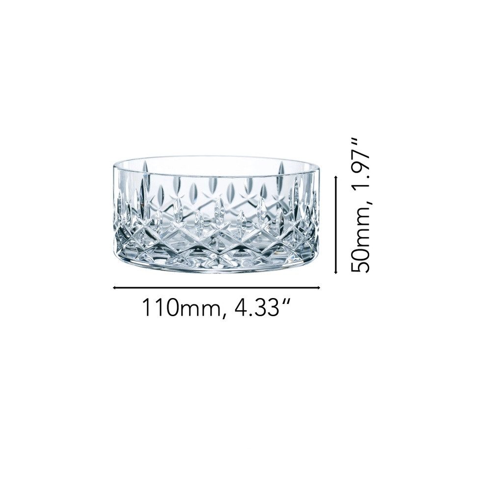 Nachtmann Müslischale Nachtmann Noblesse Schale rund 11 cm 2er Set, Kristallglas, (Set)