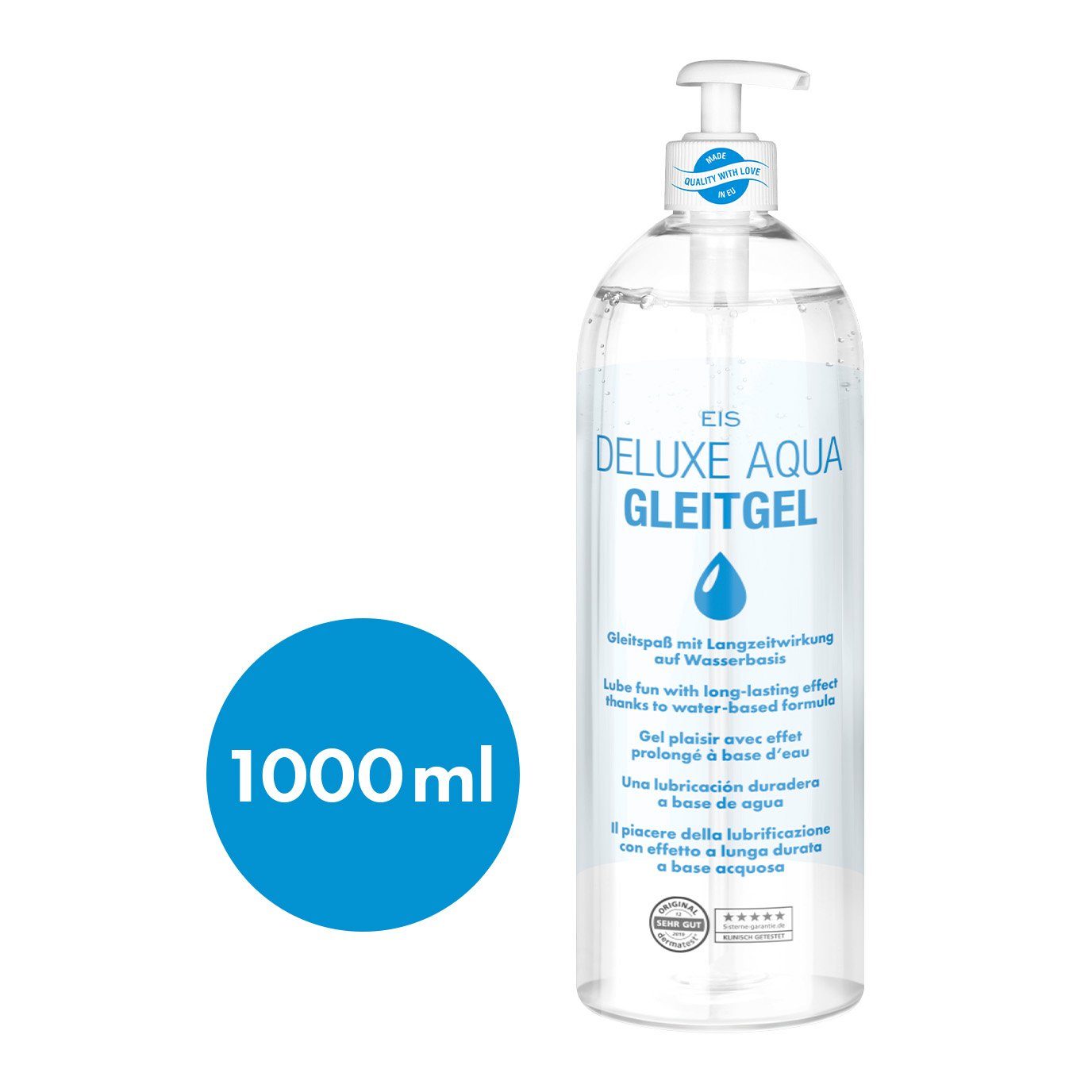 EIS Stimulationsgel EIS Deluxe Aqua Gleitgel, 1000ml, wasserbasiert, Langzeit-Spaß, 1-tlg.