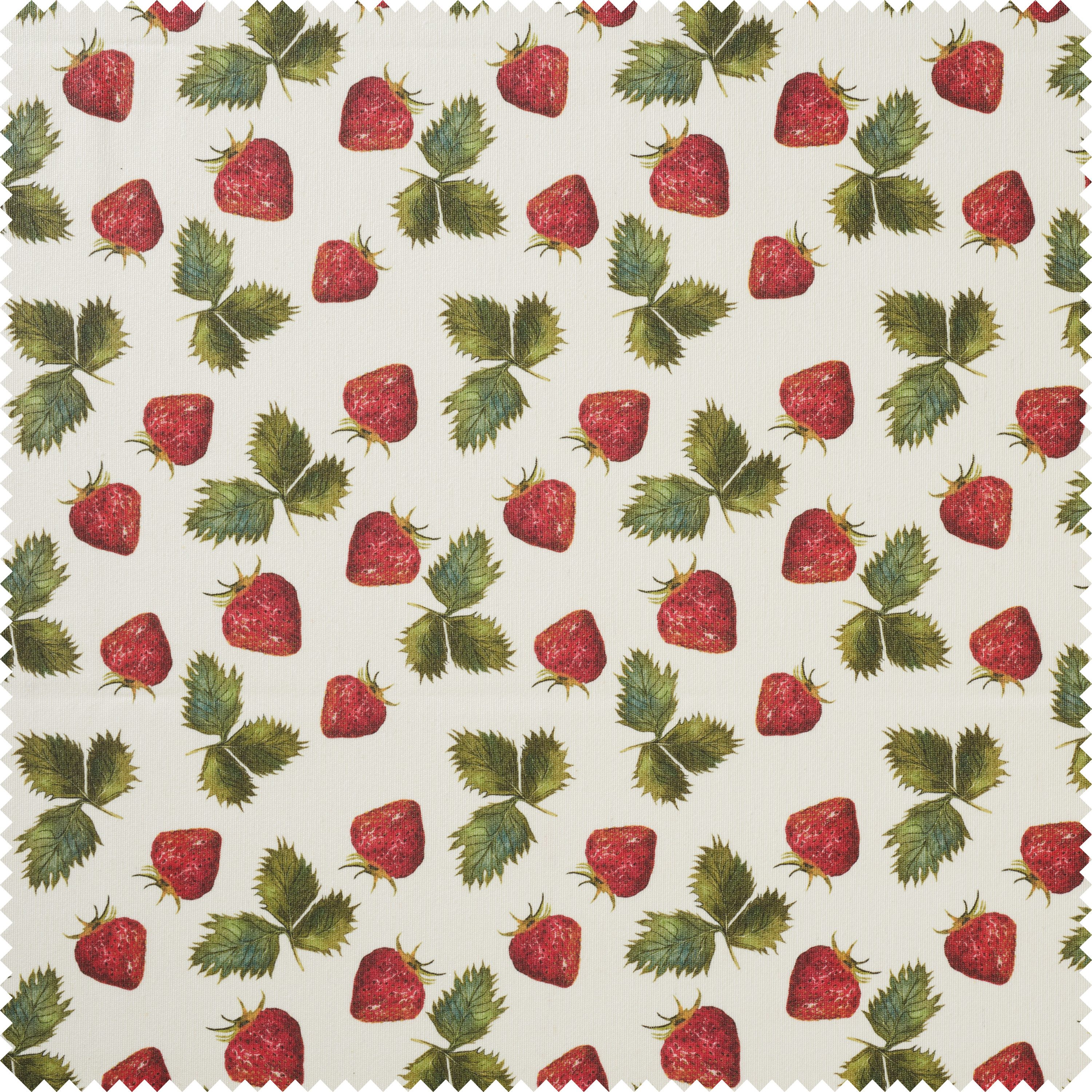 Globaltex Stoff Erdbeeren, 140 cm breit, Meterware