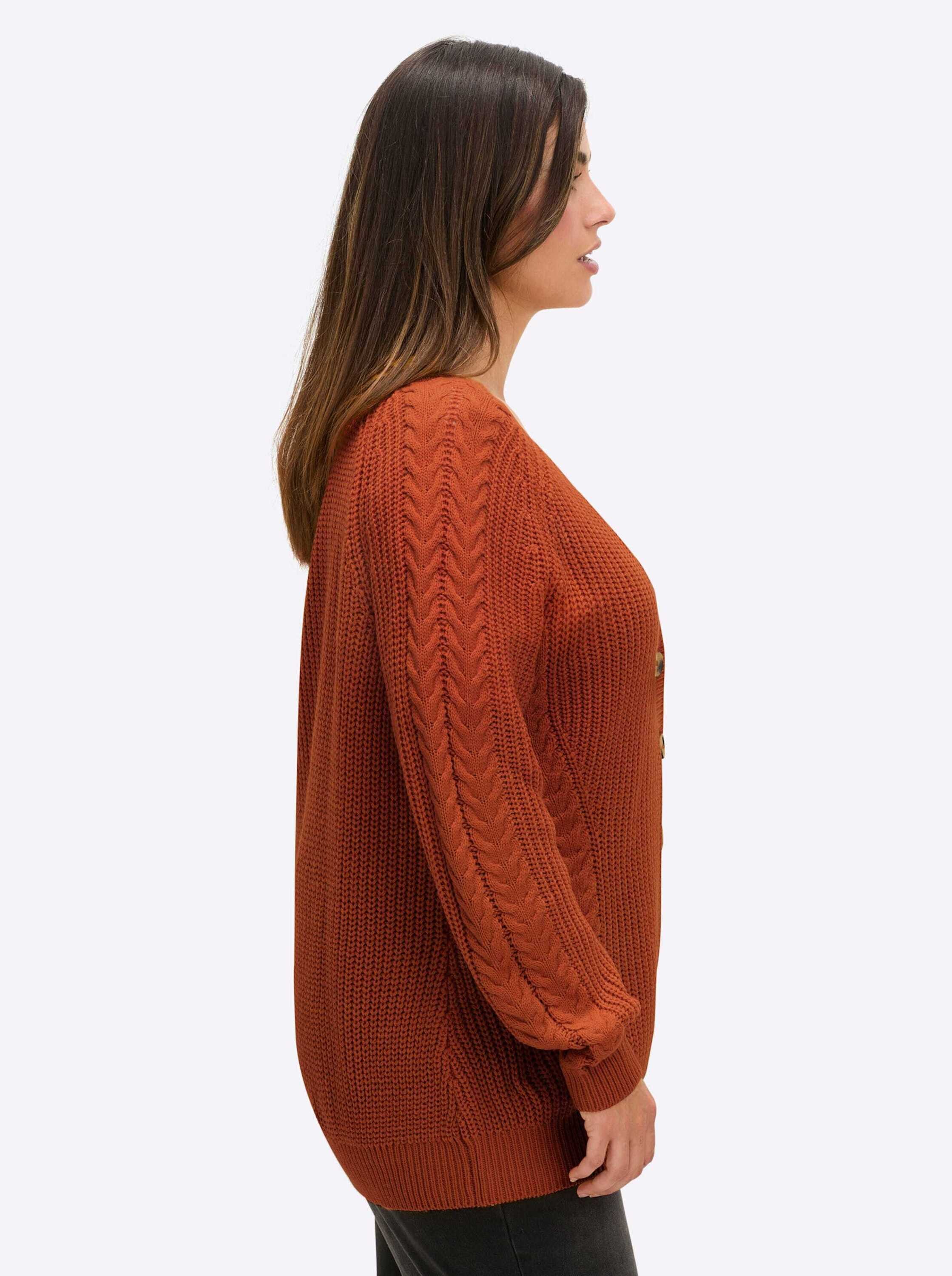 Sieh an! Strickjacke Strickjacke Langarm