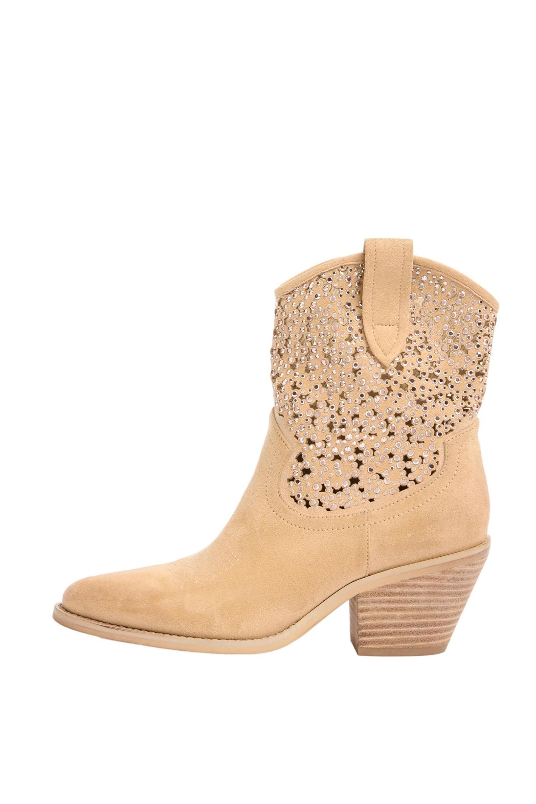 LIPSY Lipsy Cowboystiefel, Velourskunstleder mit Cutout Westernstiefel (1-tlg)