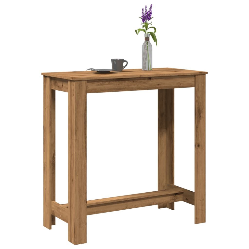 vidaXL Esstisch Bartisch Artisan-Eiche 102x50x103,5 cm Holzwerkstoff (1-St)