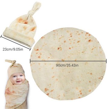 Wohndecke Babydecke Wohndecke Tortilla-Decke Flanell warm gemütlich 90CM, Avisto, Hergestellt aus hochwertigem 11 Unzen superweichem Oberstoff