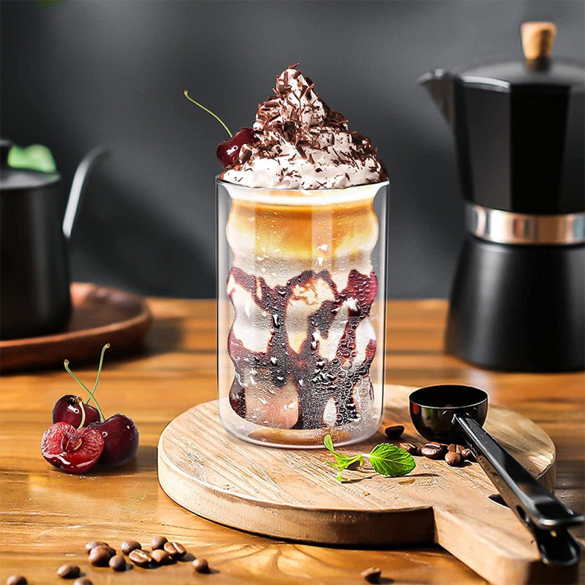 350 doppelwandig Trinkgläser Gläser Jormftte ml,Espressotassen Tumbler-Glas Kaffeebecher