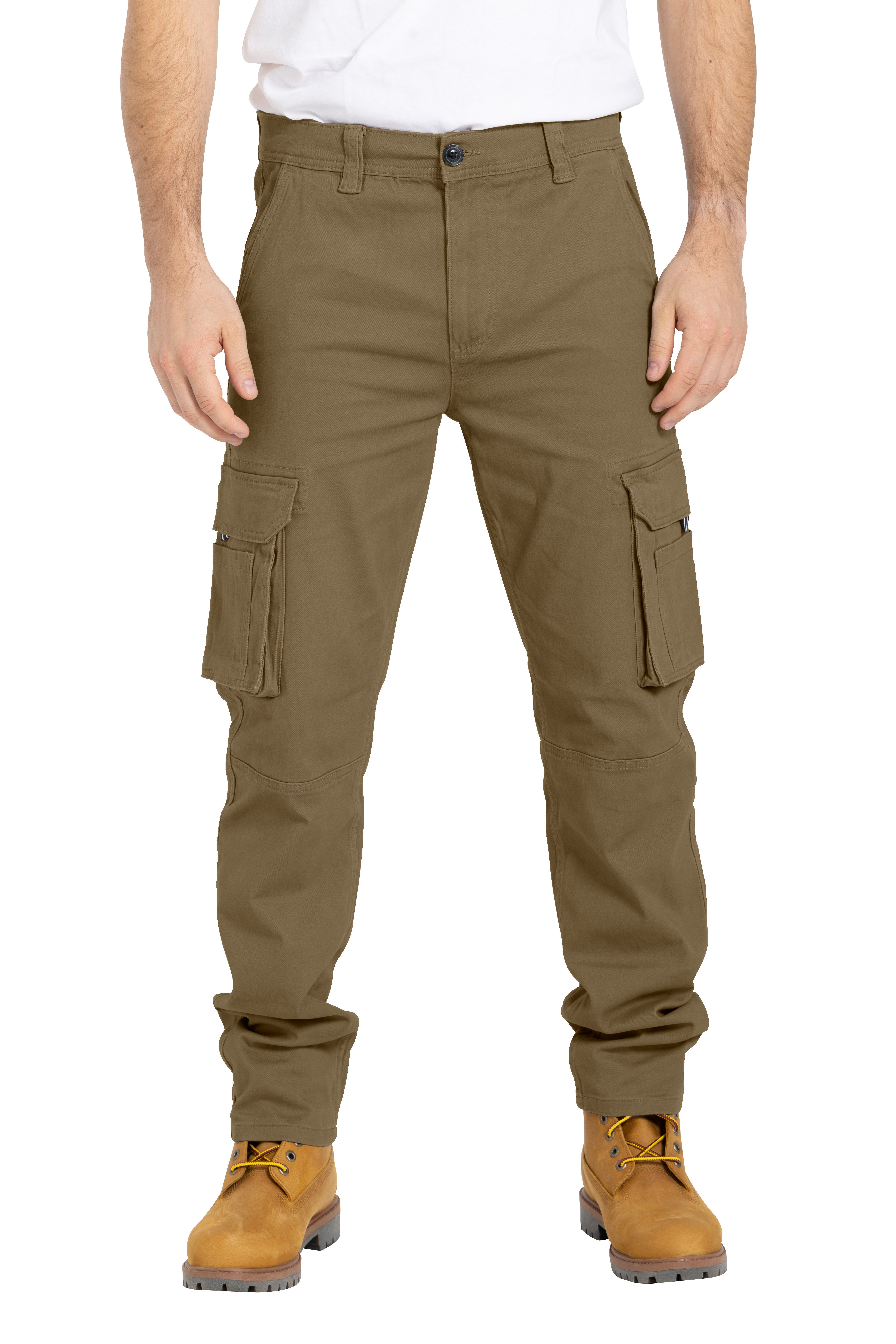 BlauerHafen Cargohose Herren Cargo Hose Arbeitshose Schwerlast Tactical mit 12 Taschen Chino