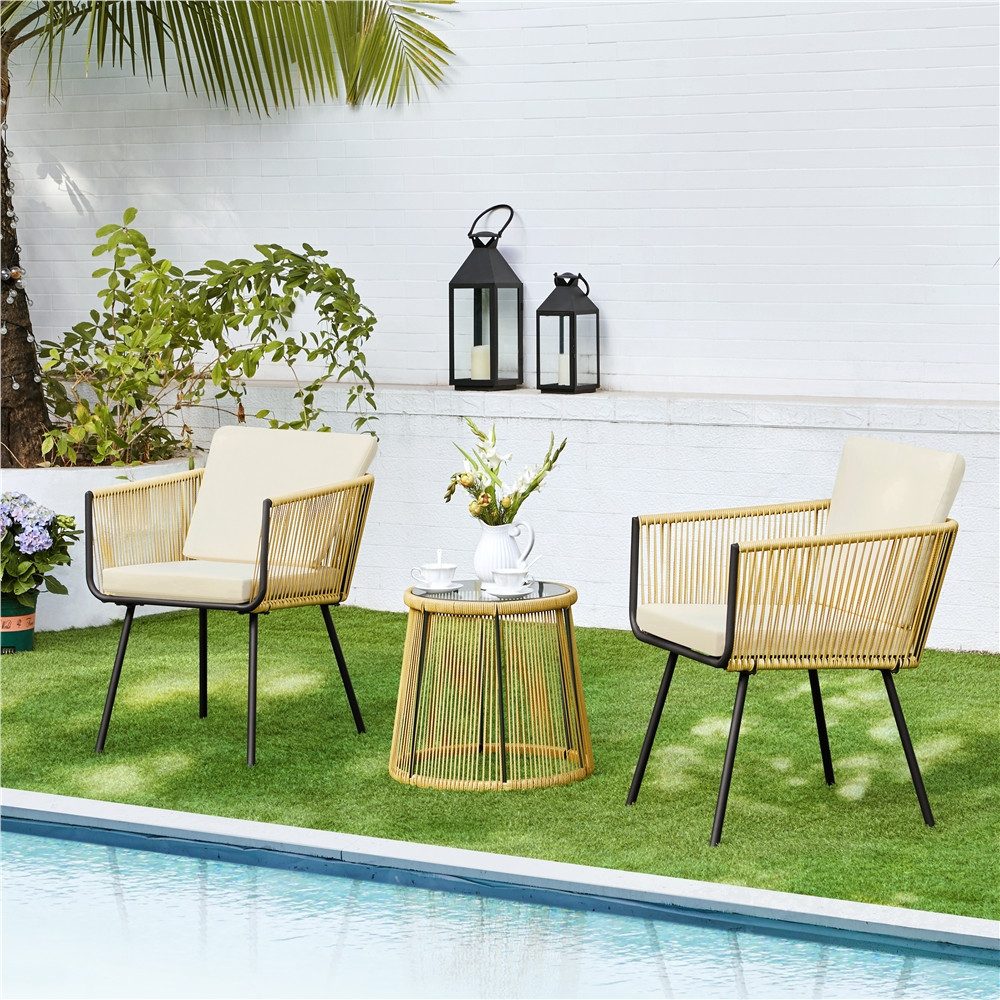 Yaheetech Balkonset, Gartenmöbel Set inkl. 2 günstig online kaufen