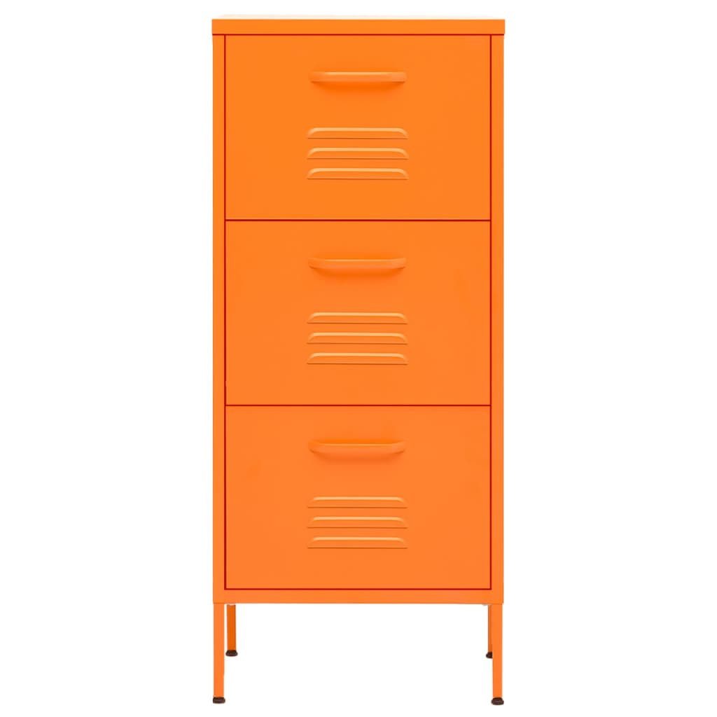 furnicato Sideboard Lagerschrank aus Stahl 42,5 x 35 x 101,5 cm in Orange (1 St)
