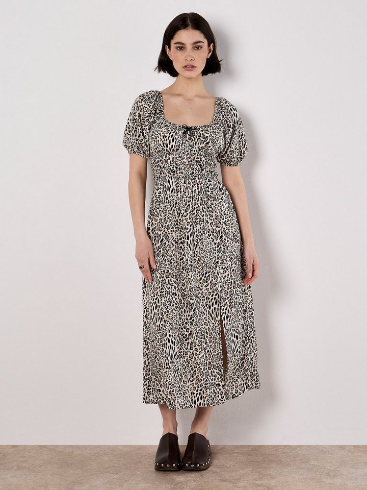 Apricot Midikleid Midi-Kleid mit Animalprint