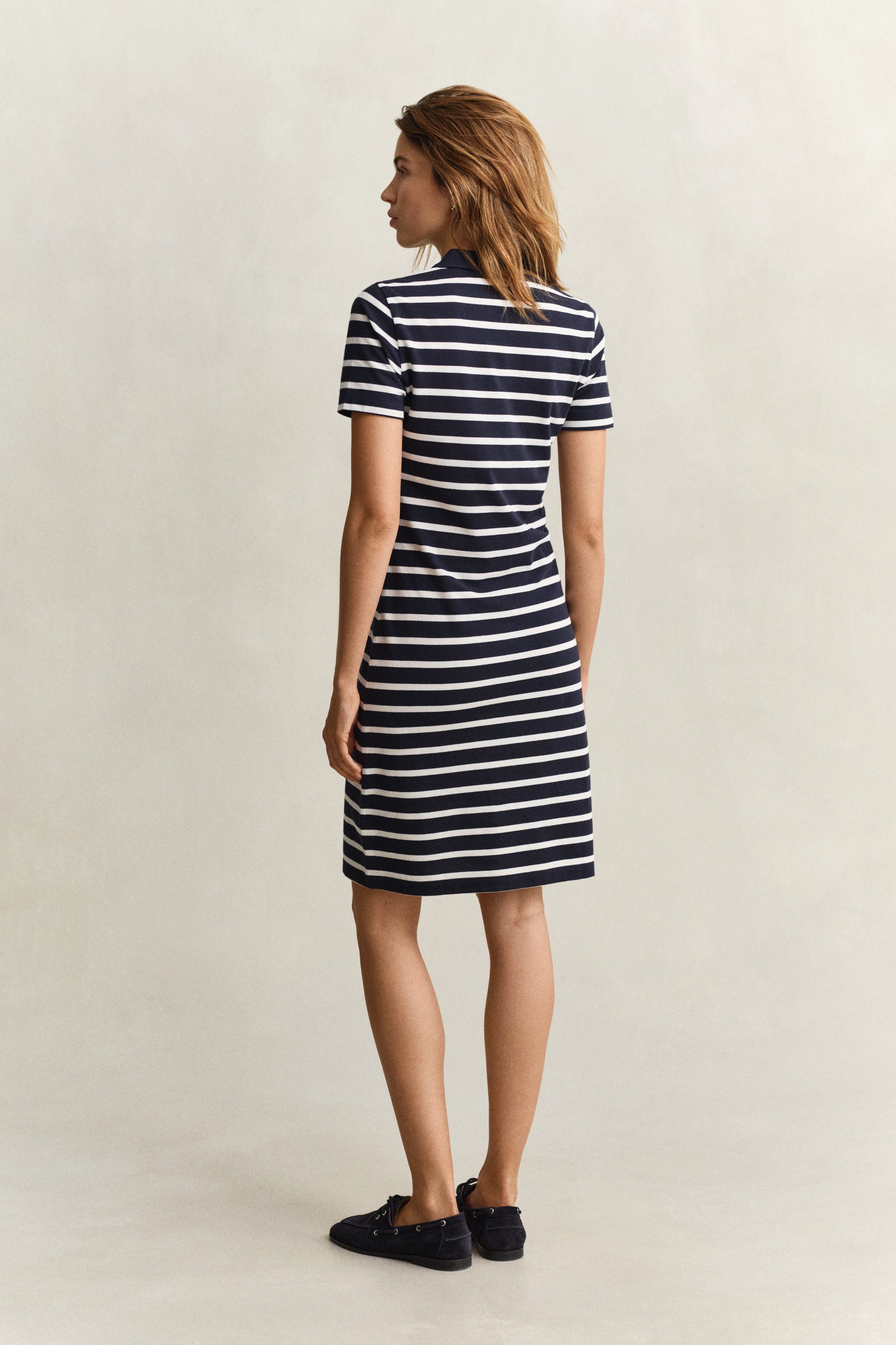 Gant Polokleid SLIM STRIPED PIQUE POLO Slim fit mit Polokragen