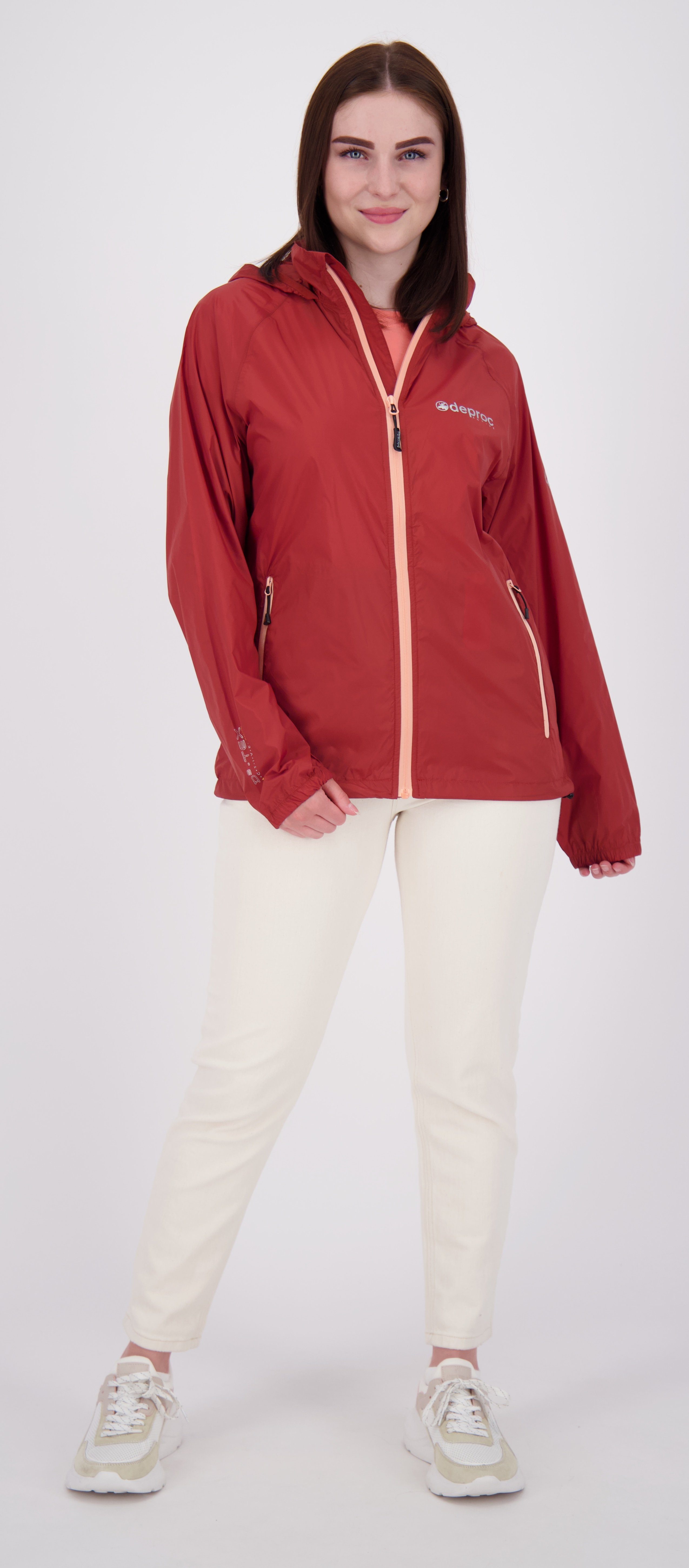 DEPROC Active Regenjacke mitgelieferter Größen Packbeutel WOMEN in ROBSON II CS erhältlich, großen ketchup auch