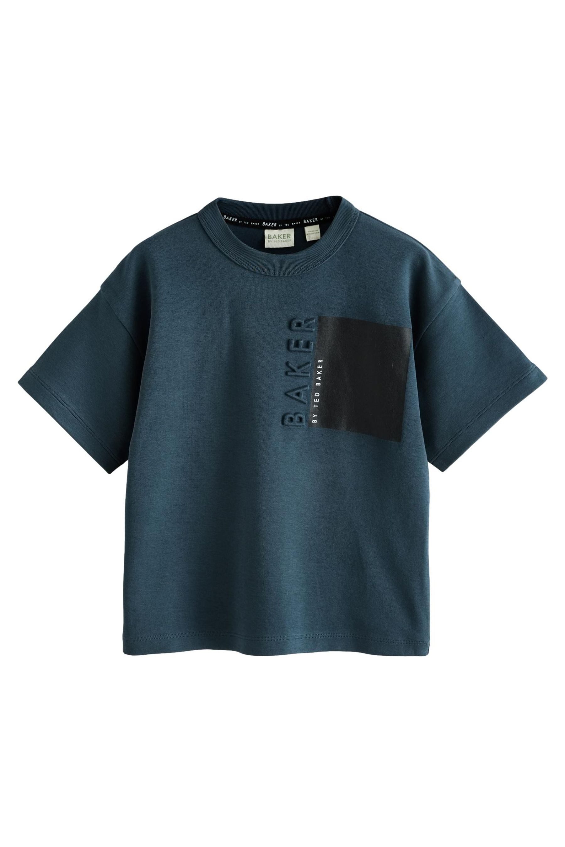 T-Shirt Baker by Ted Baker Oversized-T-Shirt mit Prägung