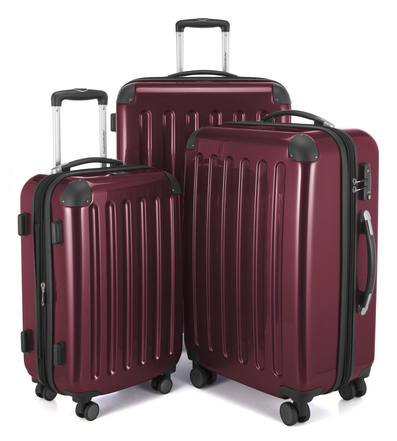 Hauptstadtkoffer Hartschalen-Trolley Alex, 4 Rollen, 3er Koffer-Set, 4 Rollen, TSA 235L