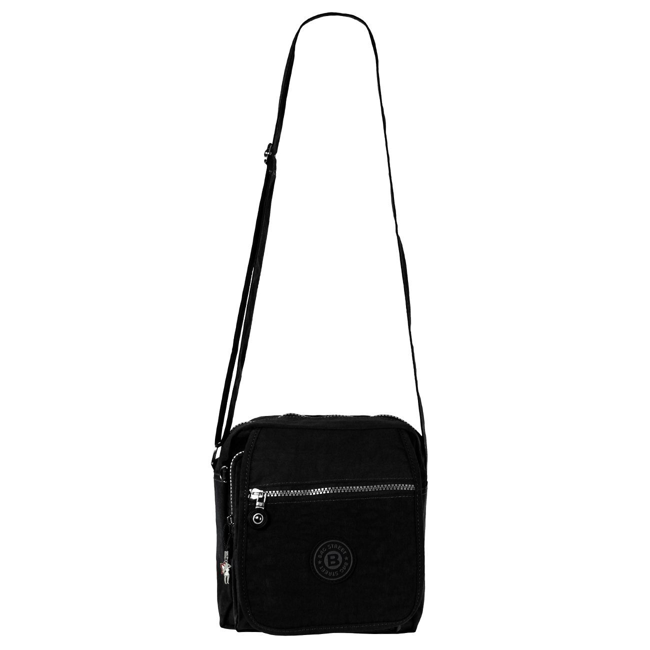 BAG STREET Umhängetasche Bag Street Damenhandtasche Umhängetasche (Umhängetasche), Damen, Jugend Umhängetasche Nylon, schwarz ca. 20cm x ca. 22cm