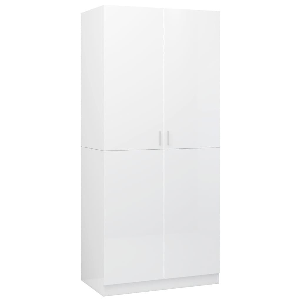 Hochglanz-Weiß möbelando in (LxBxH: Kleiderschrank mit 299853 Türen 52x80x180 2 cm)