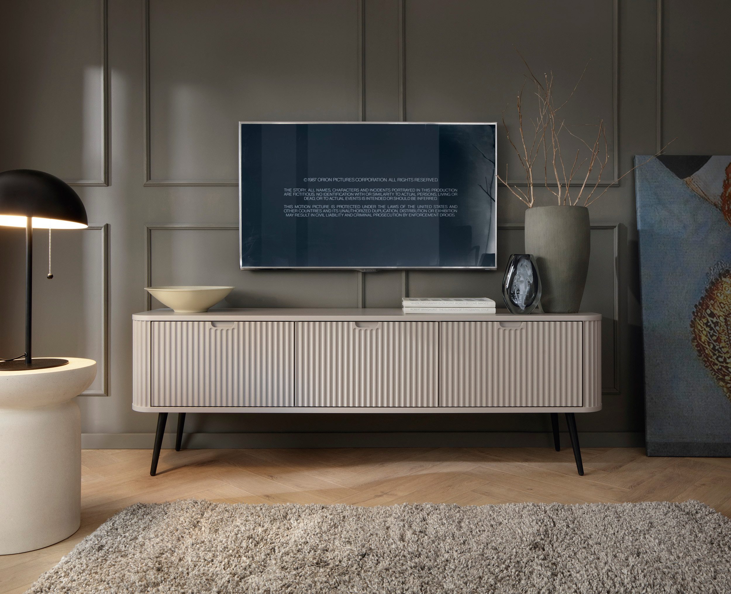 yourhouse24 Lowboard Zova RTV-168 TV-Schrank geriffelt, günstig online kaufen