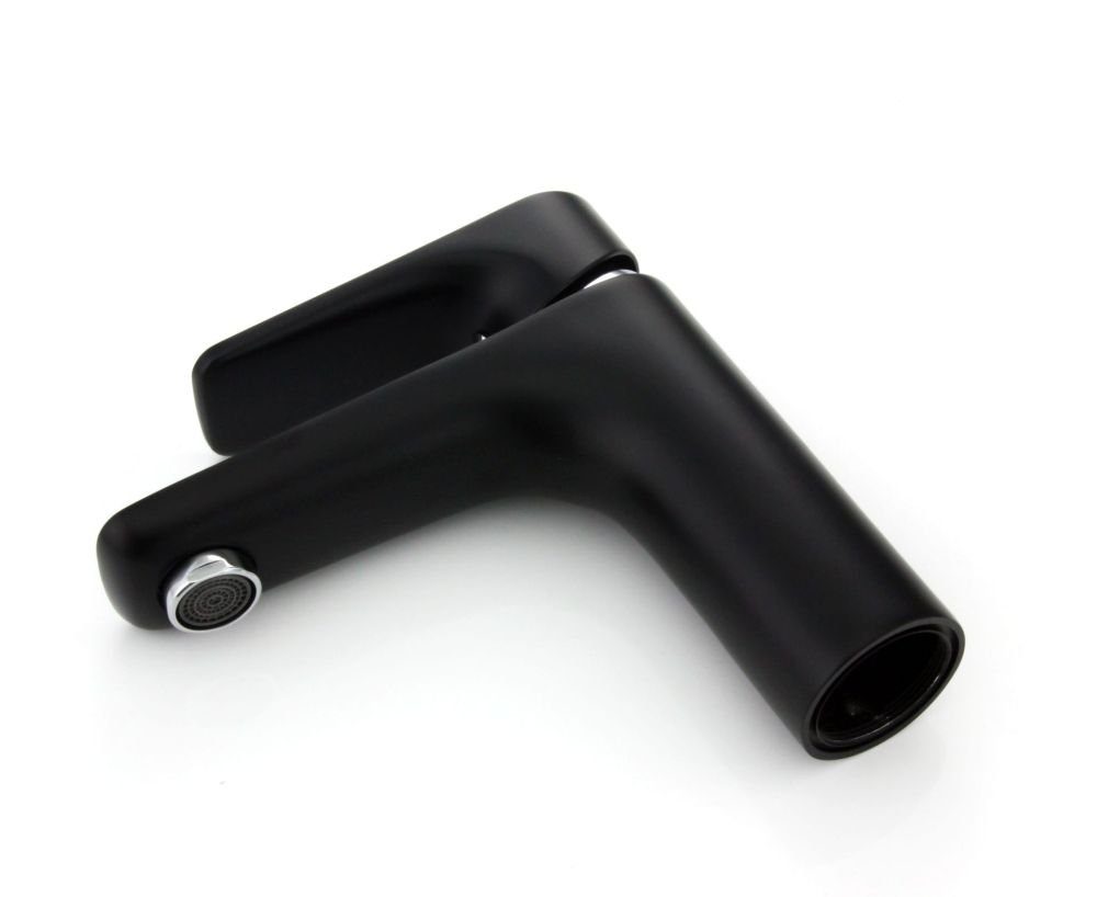 Hydroland Waschtischarmatur Senja Black Einhebelmischer Waschbecken Wasserhahn Badarmatur schwarz/chrom SENJA – Bild 3 von 5