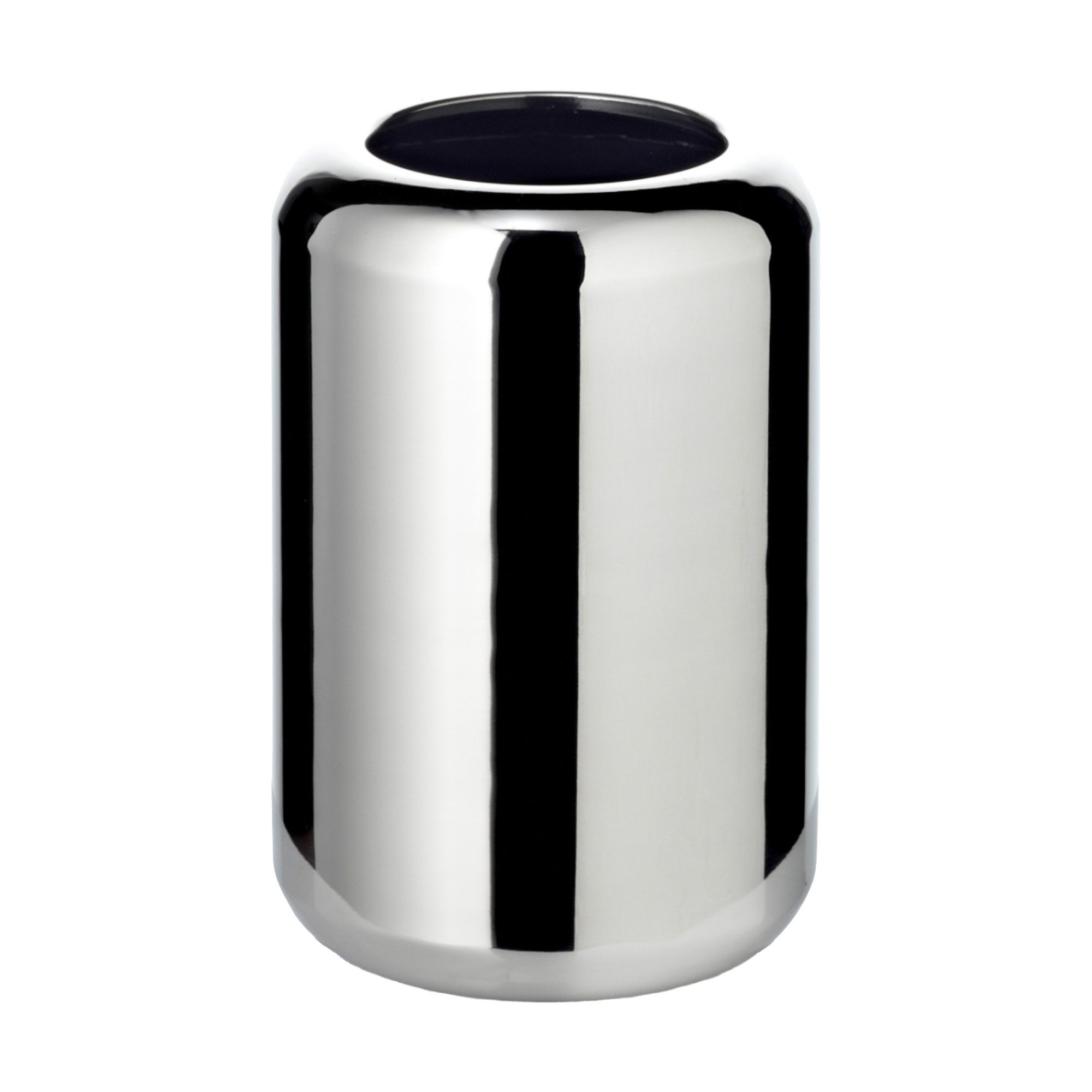 EDZARD Dekovase Lunaria, (Höhe 15 cm, Ø 10 cm), silberfarben, Edelstahl