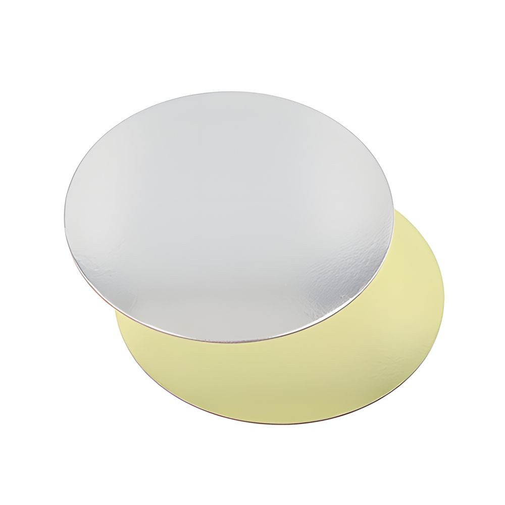 PAPSTAR Tortenplatte Tortenplatten rund Ø 20 cm, 0,3 cm gold/silber 50 Stk, Pappe, Alu-kaschiert
