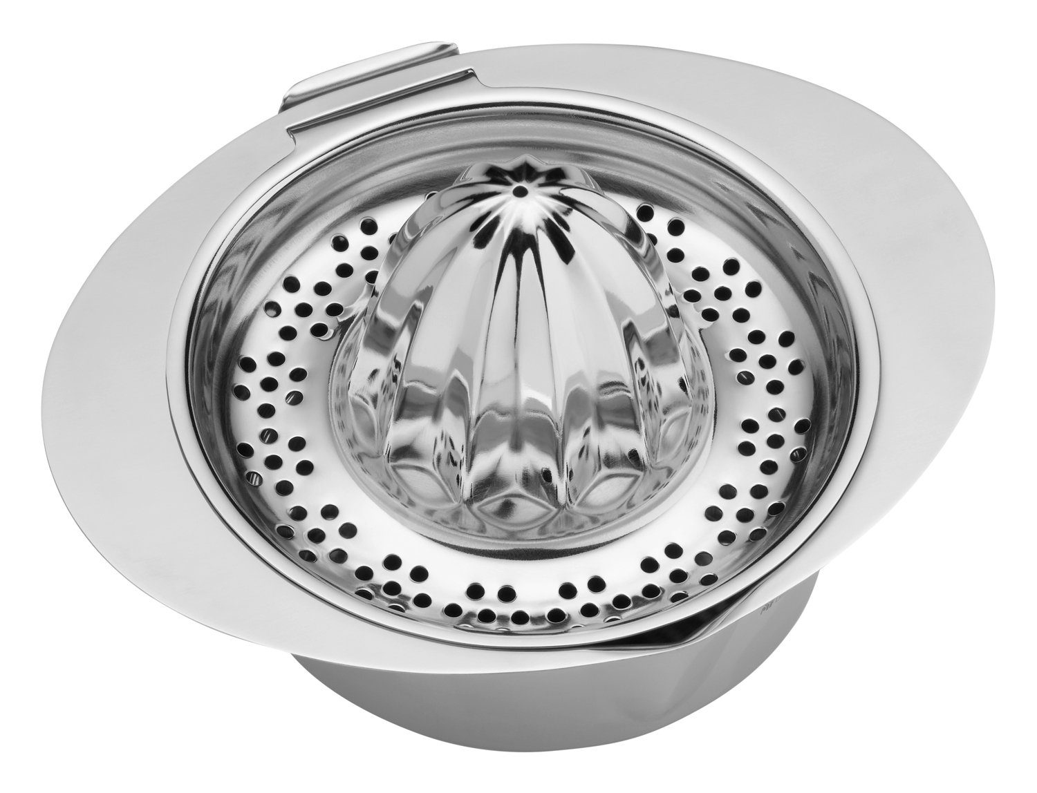 WMF Obstpresse GOURMET, Ø 13 cm, herausnehmbares Sieb, Cromargan Edelstahl 18/10, mit ergonomischen Seitengriffen