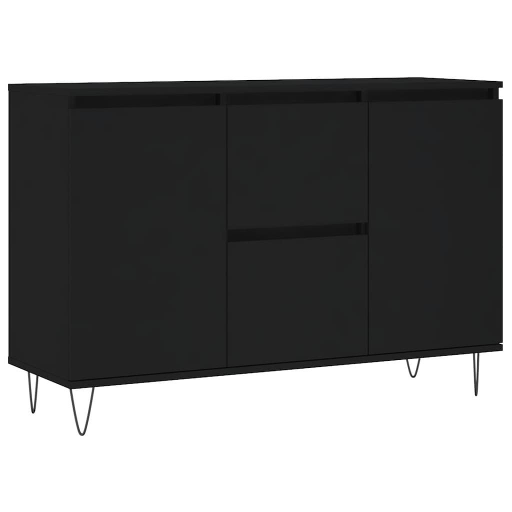 vidaXL Sideboard, Kommode Schwarz 104x35x70 cm Holzwerkstoff günstig online kaufen
