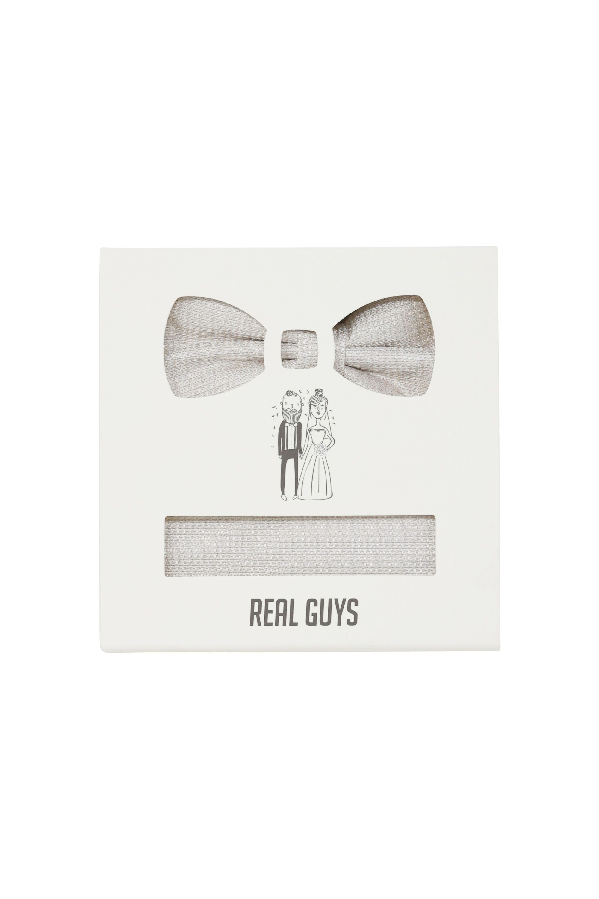 REAL GUYS by J.PLOENES Fliege (2-St) Set mit Einstecktuch aus Seide, mit tonigem Blumendesign