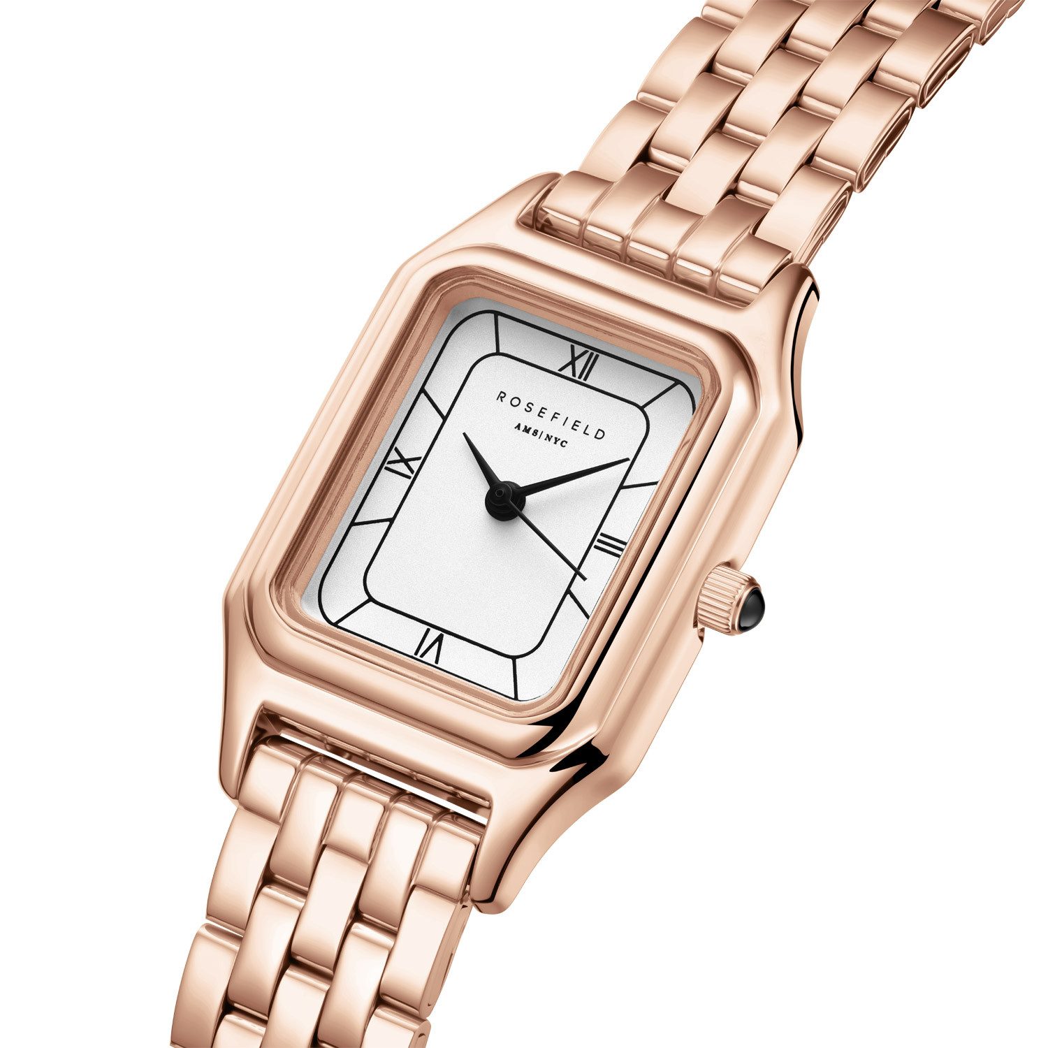 ROSEFIELD Quarzuhr OCWRSR-OC04, Damenuhr Quarz Ivy Roségoldfarben/Weiß