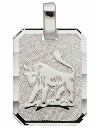 Adelia´s Kettenanhänger 925 Silber Sternzeichen Anhänger Stier, Silberschmuck für Damen & Herren