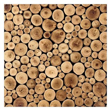 Bilderdepot24 Vliestapete Holzoptik Homey Firewood Bäume 3D-Effekt Stamm Muster Wanddeko, Glatt, Matt, (Inklusive Gratis-Kleister oder selbstklebend), Wohnzimmer Schlafzimmer Küche Flur Fototapete Motivtapete Wandtapete