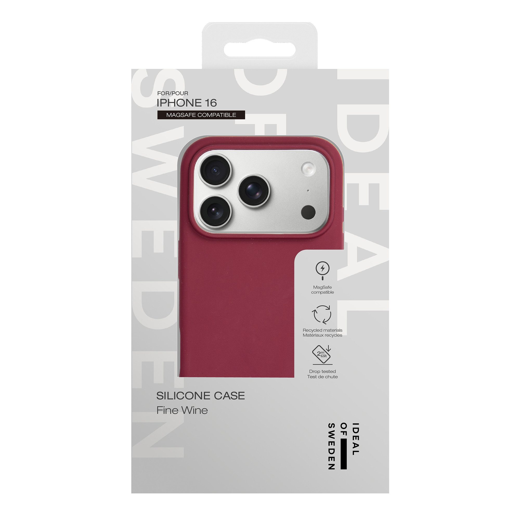 iDeal of Sweden Backcover iDeal of Sweden Silikonhülle mit MagSafe Apple iPhone 16 - Fine Wine – Bild 4 von 4