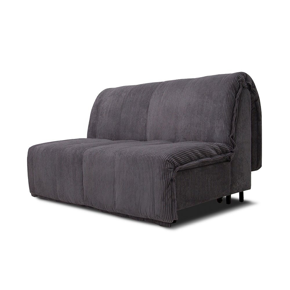 VitaliSpa® Schlafsofa Klappsofa MALTA Grau, mit Stauraum