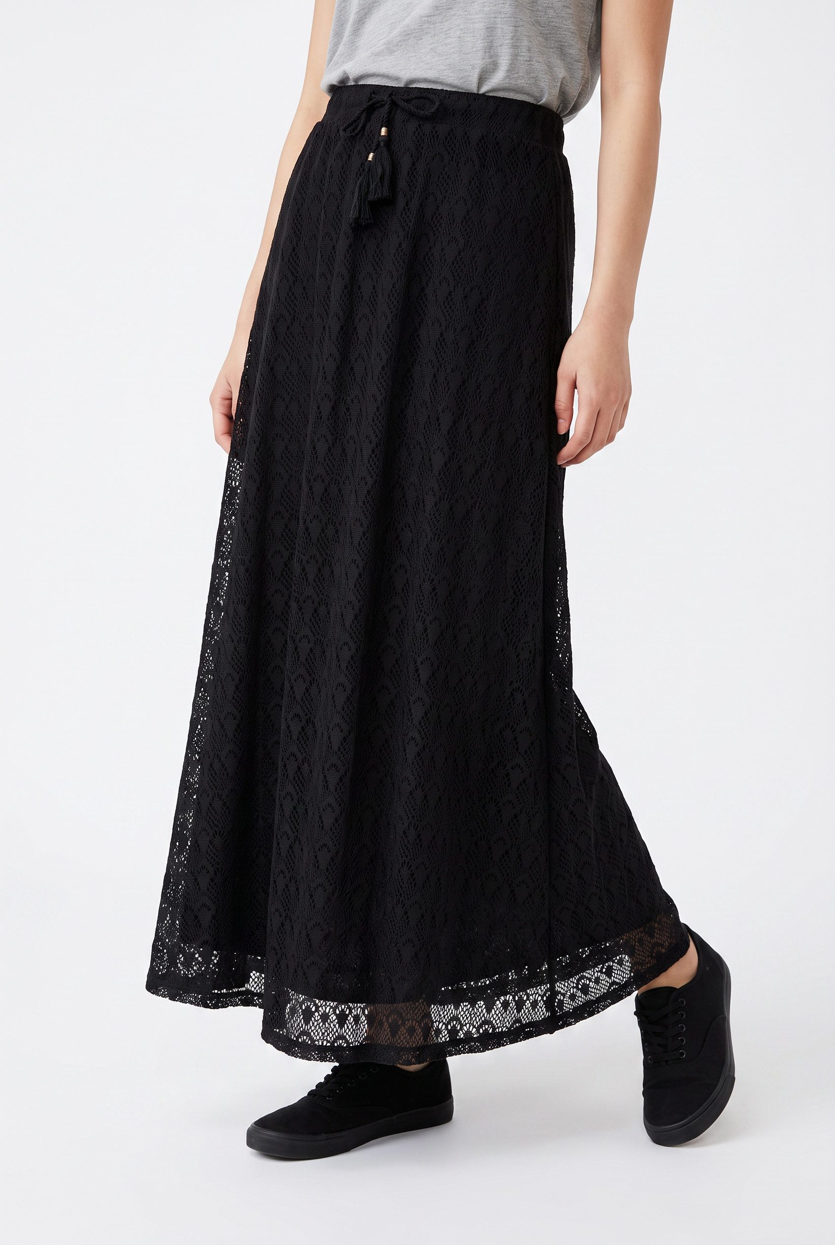 ONLY Maxirock ONLDANA TASSEL LONG SKIRT JRS Materialmix